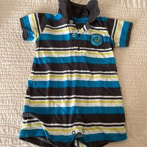 Onesie short cotton snap up